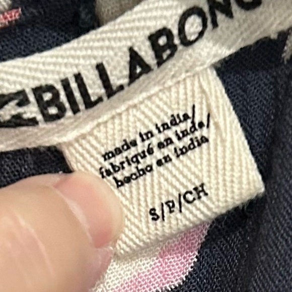 Billabong Fluttering Heart floral Blue Jumpsuit Small - Picture 7 of 9